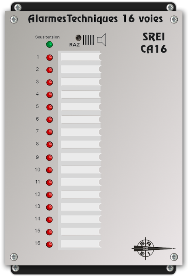 coffret alarmes rechniques 16 voies